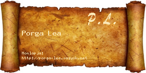 Porga Lea névjegykártya